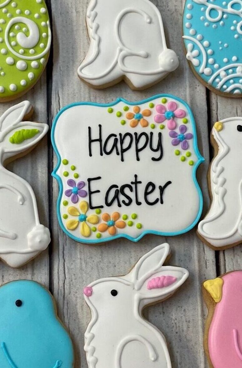 happy easter, 13-pc box, bunnies chicks eggs, borcade, cb11, pastels, gift box